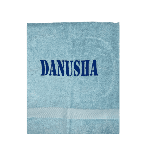 Handdoek met naam Blauw