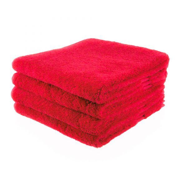 Handdoek met naam Rood